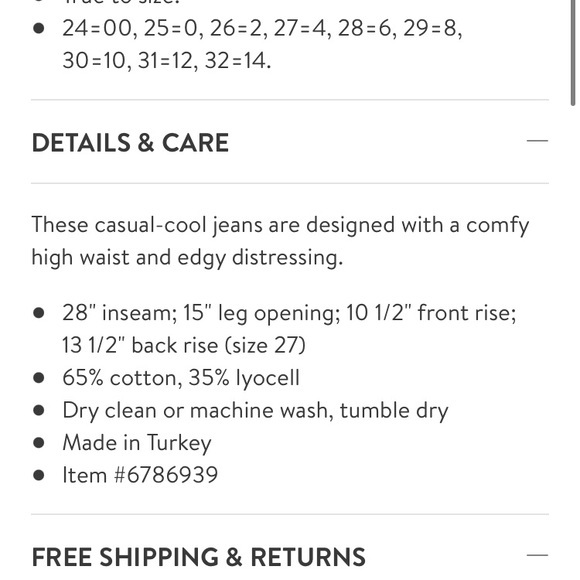 Free People Jeans Bren High Waist Distressed Boyfriend Jean Size 25 NWOT - Picture 11 of 11